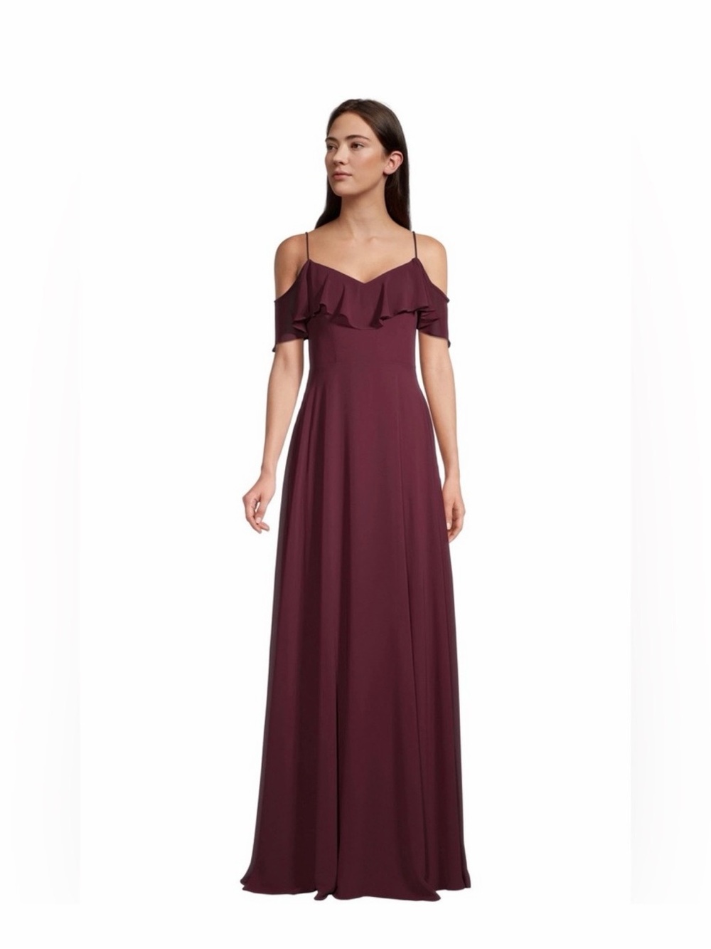Bill Levkoff Wine Maroon Bridesmaid Dress Style 7075 Women Size 0